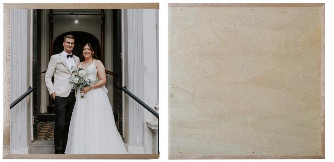 Wooden Box - Square &#39;Maple&#39; (can hold up to 6x4&#34; photos) The Photographer's Toolbox PD Custom Product  The Photographer's Toolbox