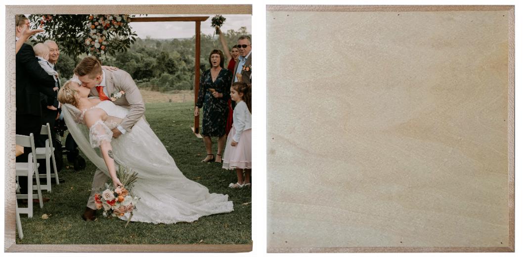 Wooden Box - Square &#39;Maple&#39; (can hold up to 6x4&#34; photos) The Photographer's Toolbox PD Custom Product  The Photographer's Toolbox