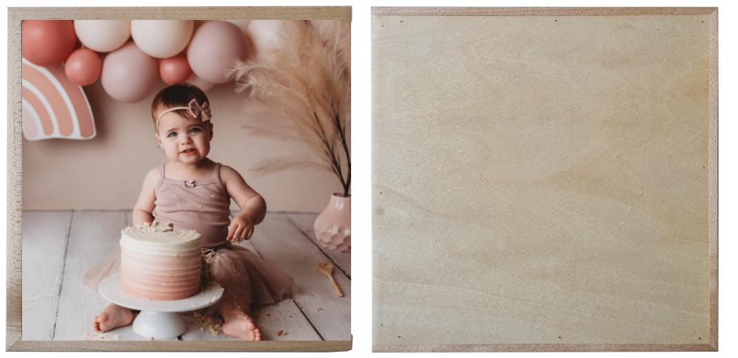 Wooden Box - Square &#39;Maple&#39; (can hold up to 6x4&#34; photos) The Photographer's Toolbox PD Custom Product  The Photographer's Toolbox