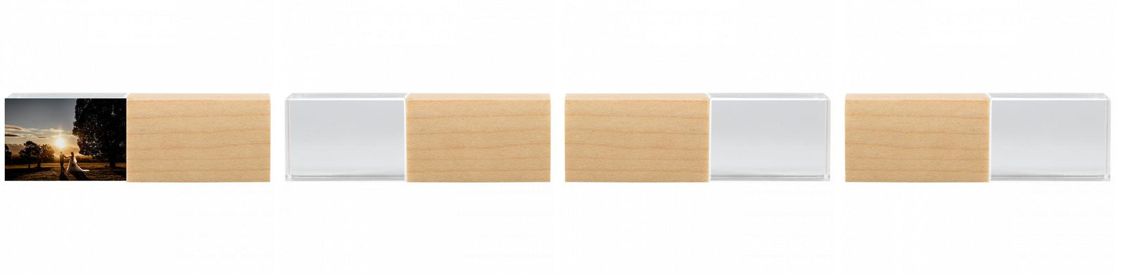 Crystal USB with Maple or Walnut Wood Lid The Photographer's Toolbox PD Custom Product  The Photographer's Toolbox