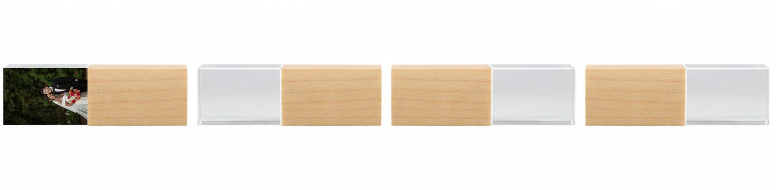 Crystal USB with Maple or Walnut Wood Lid The Photographer's Toolbox PD Custom Product  The Photographer's Toolbox