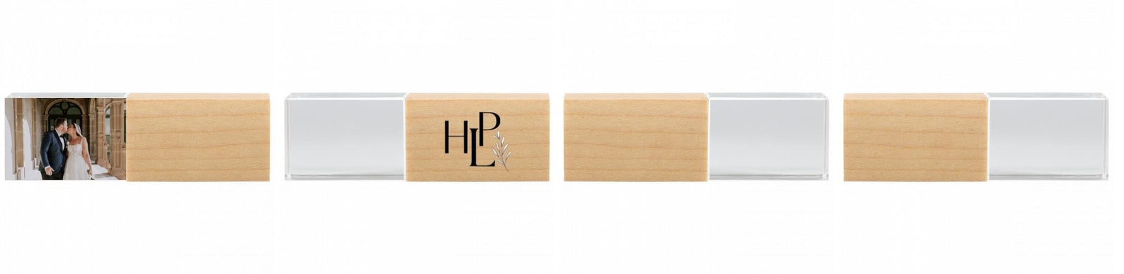 Crystal USB with Maple or Walnut Wood Lid The Photographer's Toolbox PD Custom Product  The Photographer's Toolbox