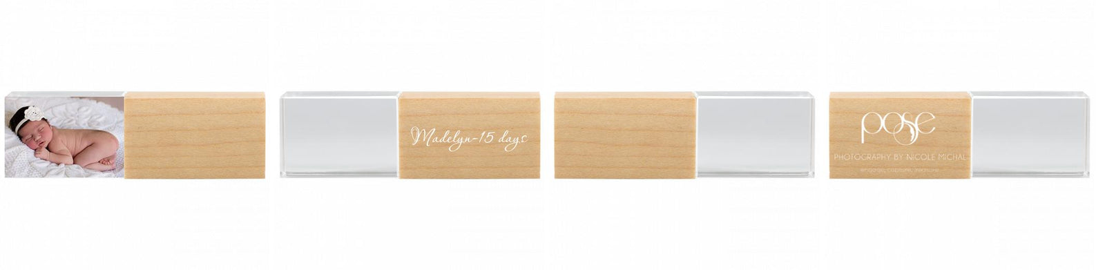 Crystal USB with Maple or Walnut Wood Lid The Photographer's Toolbox PD Custom Product  The Photographer's Toolbox