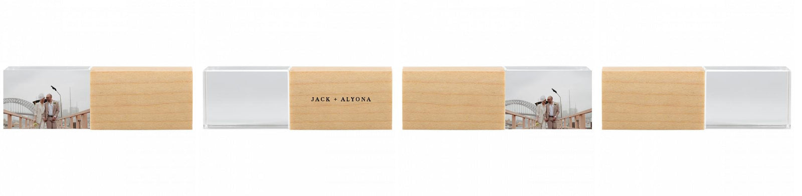 Crystal USB with Maple or Walnut Wood Lid The Photographer's Toolbox PD Custom Product  The Photographer's Toolbox