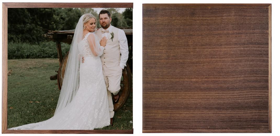 Wooden Box - Square &#39;Walnut&#39;  (Can hold 6x4&#34; photos) The Photographer's Toolbox PD Custom Product  The Photographer's Toolbox