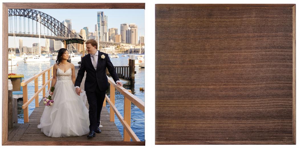 Wooden Box - Square &#39;Walnut&#39;  (Can hold 6x4&#34; photos) The Photographer's Toolbox PD Custom Product  The Photographer's Toolbox