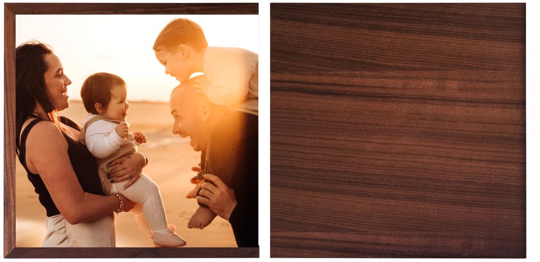 Wooden Box - Large Square &#39;Walnut&#39; (Can hold 6x4&#34; or 7x5&#34; photos) The Photographer's Toolbox PD Custom Product  The Photographer's Toolbox