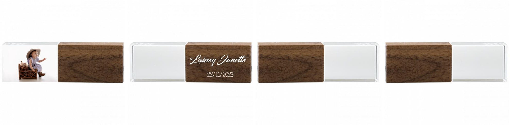 Crystal USB with Maple or Walnut Wood Lid The Photographer's Toolbox PD Custom Product  The Photographer's Toolbox