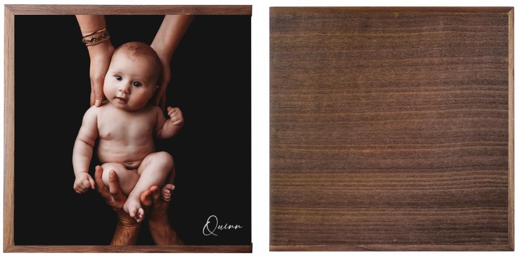 Wooden Box - Square &#39;Walnut&#39;  (Can hold 6x4&#34; photos) The Photographer's Toolbox PD Custom Product  The Photographer's Toolbox