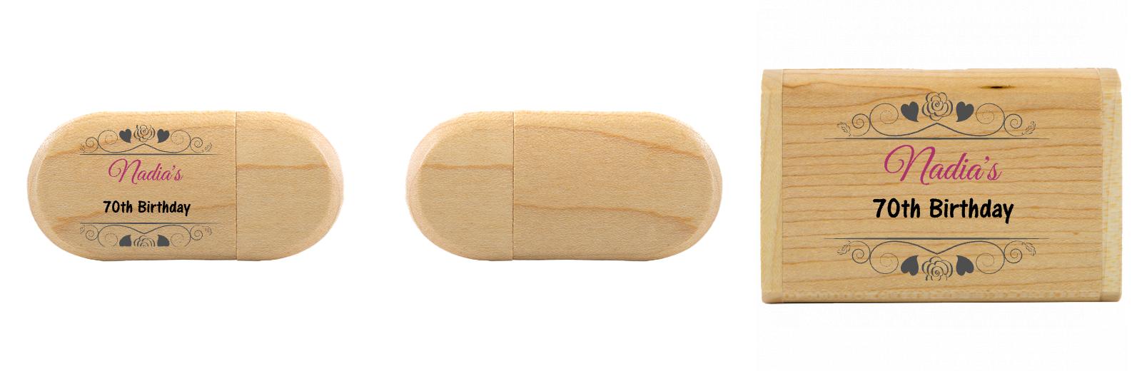 Oval USB with flip top box The Photographer's Toolbox PD Custom Product  The Photographer's Toolbox