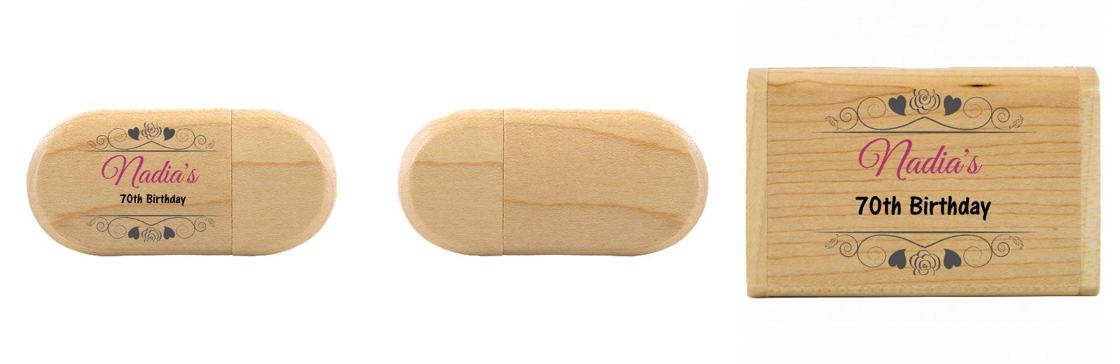 Oval USB with flip top box The Photographer's Toolbox PD Custom Product  The Photographer's Toolbox