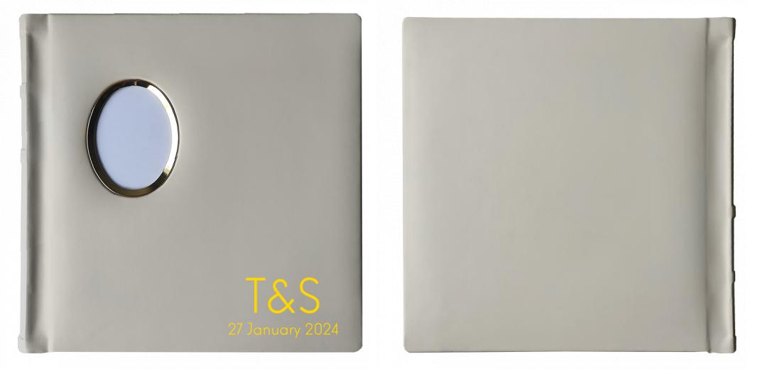 Square Mat IVORY - 20 &#34;sides&#34; with Photo Frame on Cover The Photographer's Toolbox PD Custom Product  The Photographer's Toolbox