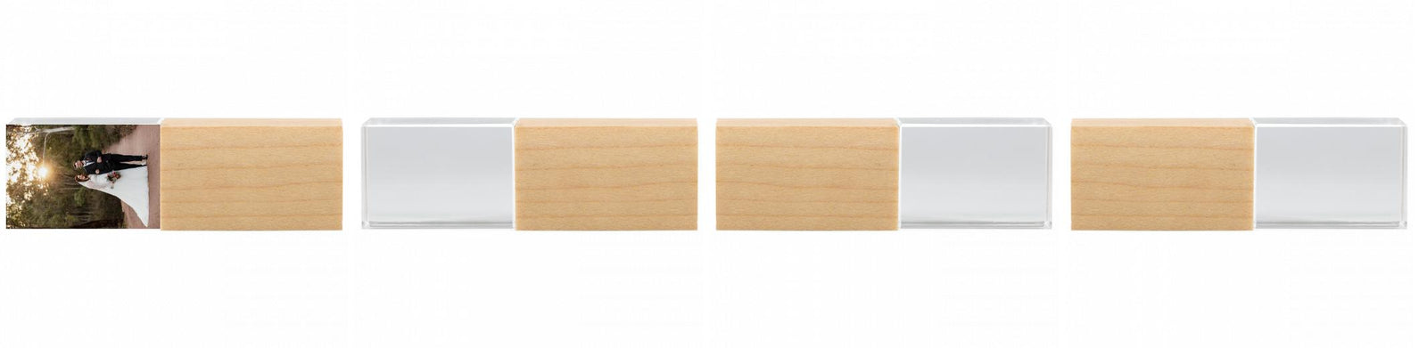 Crystal USB with Maple or Walnut Wood Lid The Photographer's Toolbox PD Custom Product  The Photographer's Toolbox