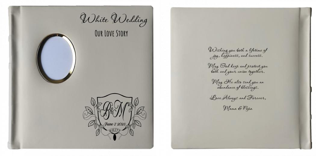 Square Mat IVORY - 20 &#34;sides&#34; with Photo Frame on Cover The Photographer's Toolbox PD Custom Product  The Photographer's Toolbox