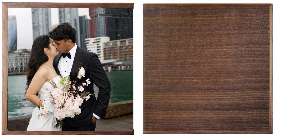 Wooden Box - Square &#39;Walnut&#39;  (Can hold 6x4&#34; photos) The Photographer's Toolbox PD Custom Product  The Photographer's Toolbox