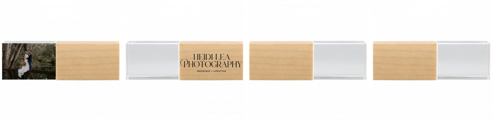 Crystal USB with Maple or Walnut Wood Lid The Photographer's Toolbox PD Custom Product  The Photographer's Toolbox