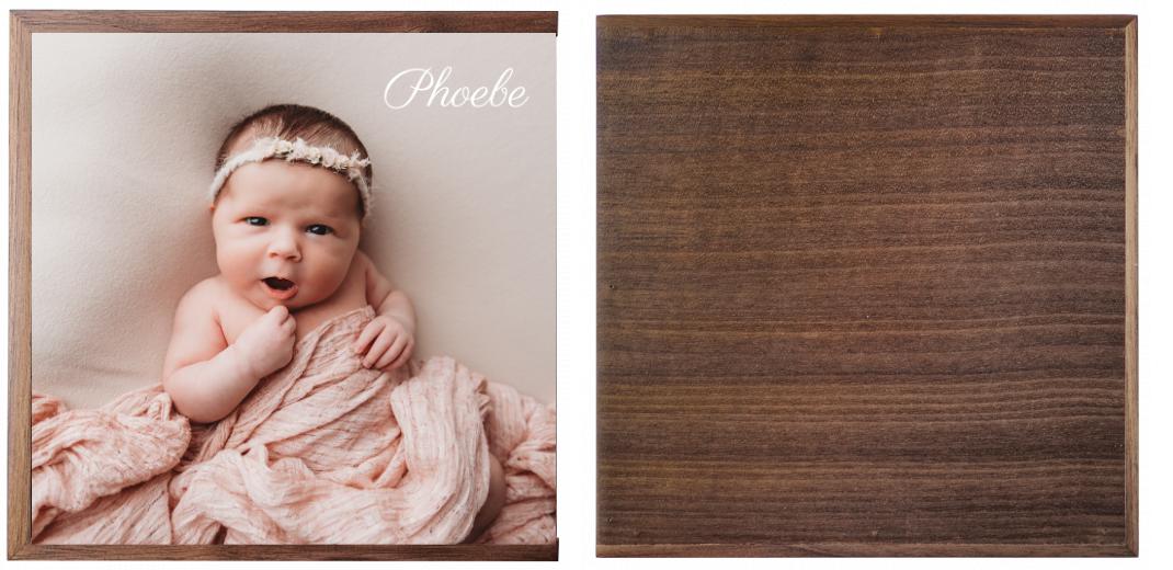 Wooden Box - Square &#39;Walnut&#39;  (Can hold 6x4&#34; photos) The Photographer's Toolbox PD Custom Product  The Photographer's Toolbox