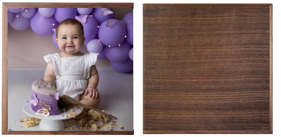 Wooden Box - Square &#39;Walnut&#39;  (Can hold 6x4&#34; photos) The Photographer's Toolbox PD Custom Product  The Photographer's Toolbox