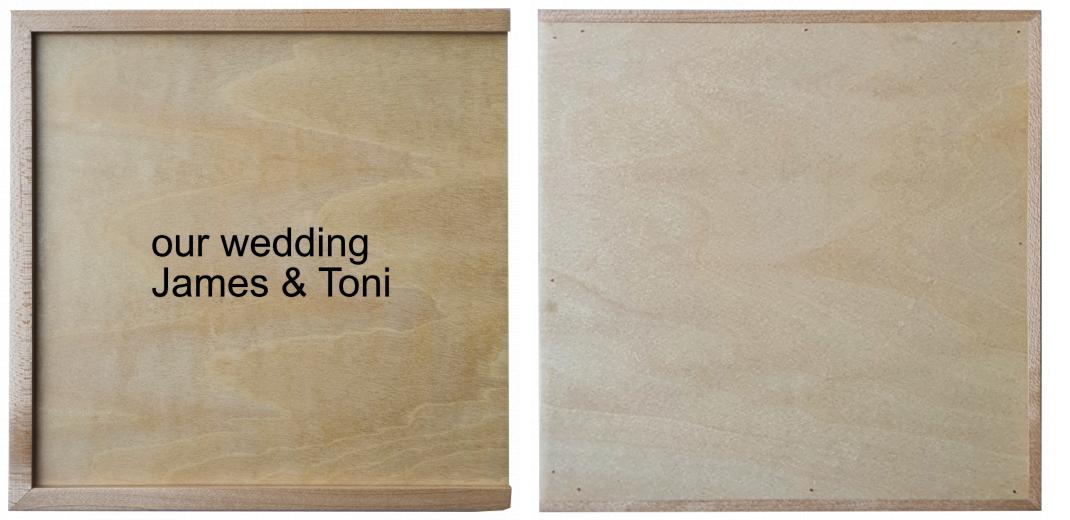 Wooden Box - Square &#39;Maple&#39; (can hold up to 6x4&#34; photos) The Photographer's Toolbox PD Custom Product  The Photographer's Toolbox