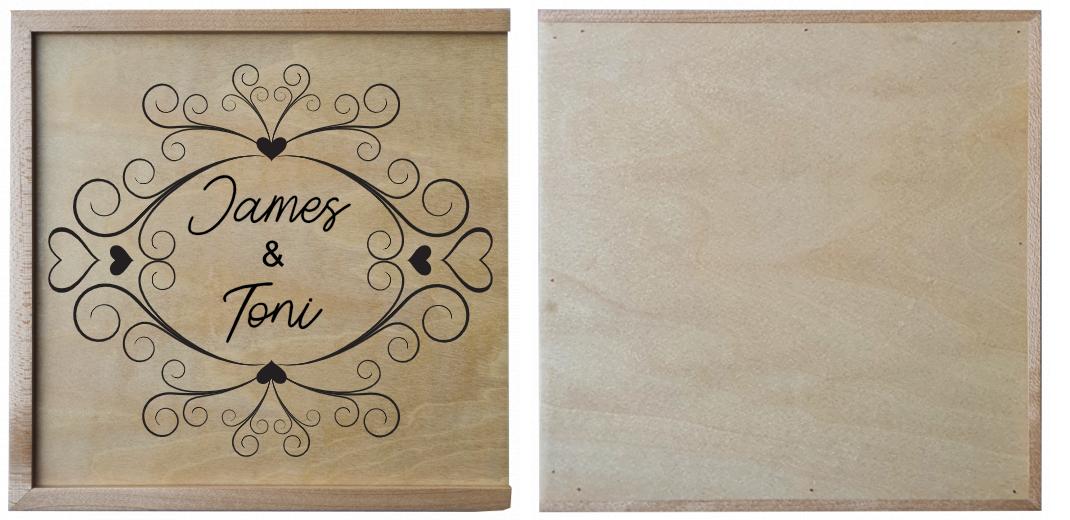 Wooden Box - Square &#39;Maple&#39; (can hold up to 6x4&#34; photos) The Photographer's Toolbox PD Custom Product  The Photographer's Toolbox