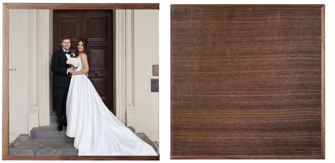 Wooden Box - Square &#39;Walnut&#39;  (Can hold 6x4&#34; photos) The Photographer's Toolbox PD Custom Product  The Photographer's Toolbox