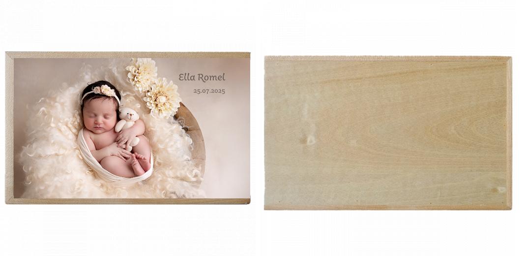 Wooden Box - Rectangle &#39;Maple&#39; (Can hold 6x4&#34; or 7x5&#34; photos) The Photographer's Toolbox PD Custom Product  The Photographer's Toolbox