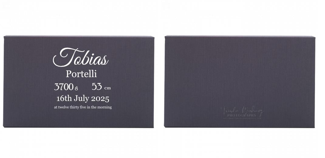 Fabric Print Box With 2 Areas - Can hold 6x4&#34; & 7x5&#34; photos. The Photographer's Toolbox PD Custom Product  The Photographer's Toolbox