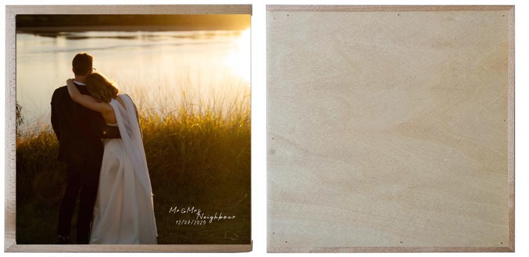 Wooden Box - Square &#39;Maple&#39; (can hold up to 6x4&#34; photos) The Photographer's Toolbox PD Custom Product  The Photographer's Toolbox