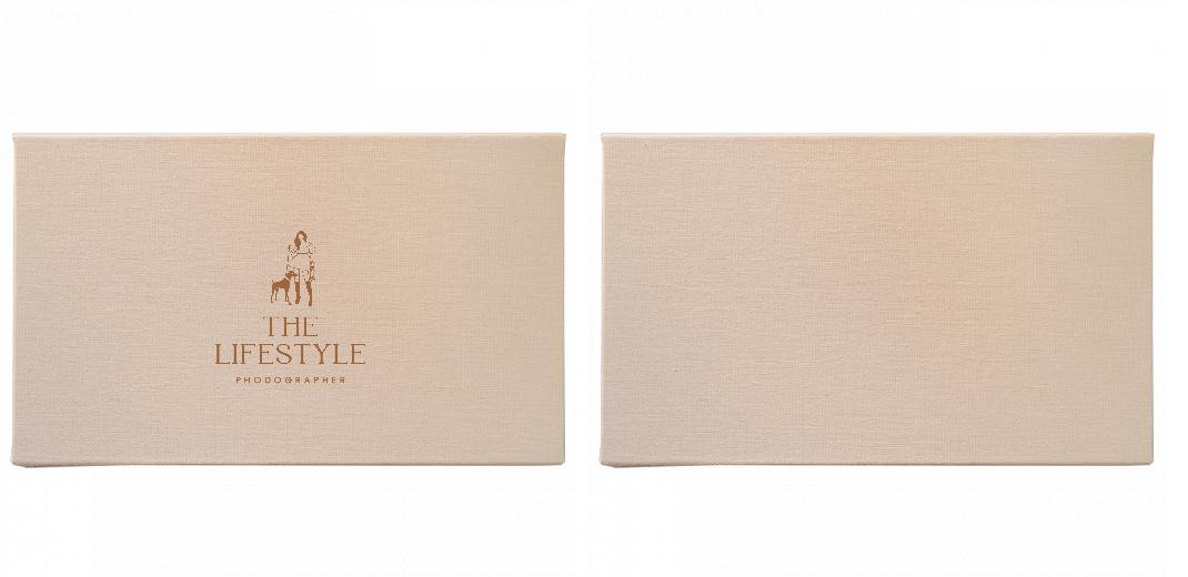 Fabric Print Box With 2 Areas - Can hold 6x4&#34; & 7x5&#34; photos. The Photographer's Toolbox PD Custom Product  The Photographer's Toolbox