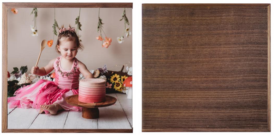 Wooden Box - Square &#39;Walnut&#39;  (Can hold 6x4&#34; photos) The Photographer's Toolbox PD Custom Product  The Photographer's Toolbox