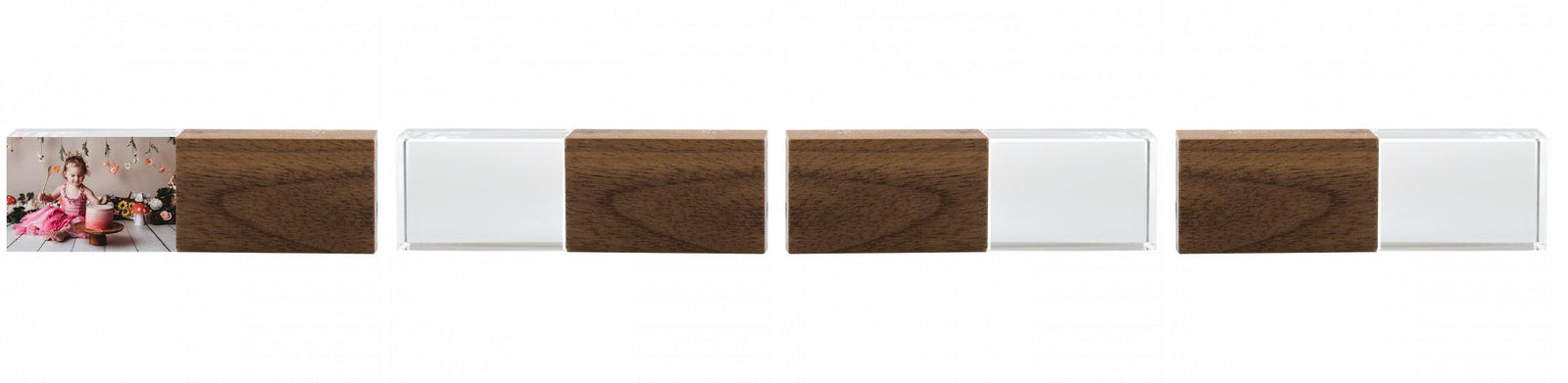 Crystal USB with Maple or Walnut Wood Lid The Photographer's Toolbox PD Custom Product  The Photographer's Toolbox