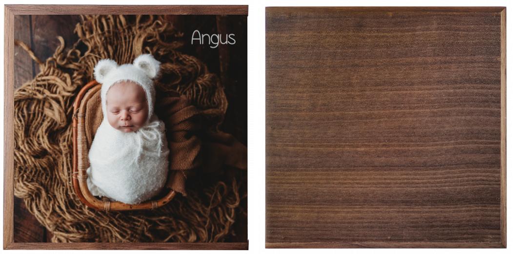 Wooden Box - Square &#39;Walnut&#39;  (Can hold 6x4&#34; photos) The Photographer's Toolbox PD Custom Product  The Photographer's Toolbox