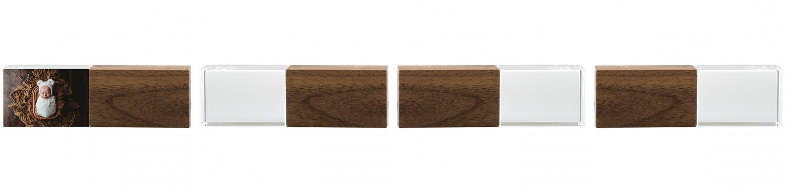Crystal USB with Maple or Walnut Wood Lid The Photographer's Toolbox PD Custom Product  The Photographer's Toolbox