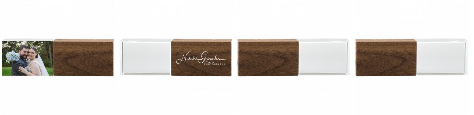 Crystal USB with Maple or Walnut Wood Lid The Photographer's Toolbox PD Custom Product  The Photographer's Toolbox