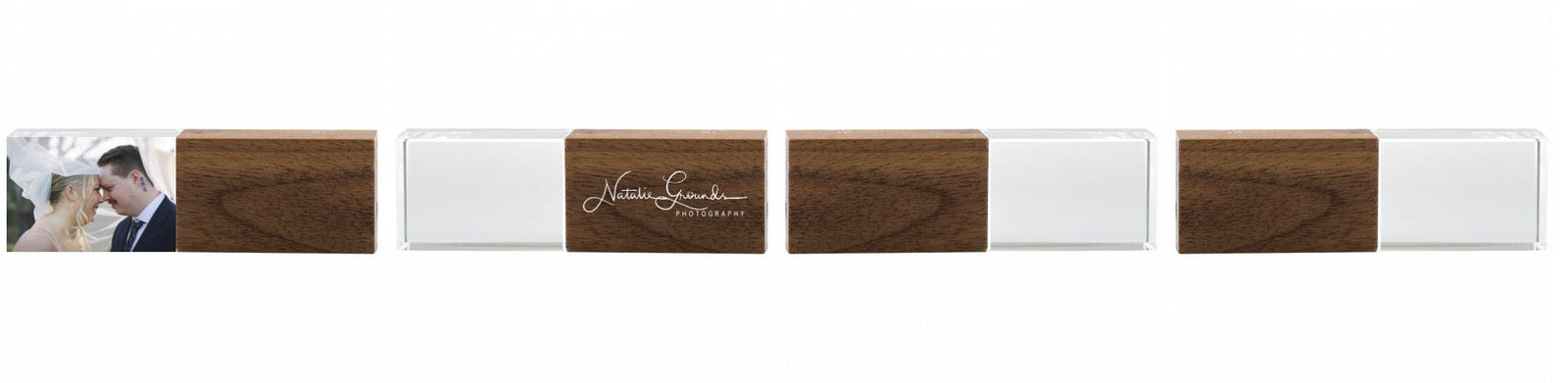Crystal USB with Maple or Walnut Wood Lid The Photographer's Toolbox PD Custom Product  The Photographer's Toolbox