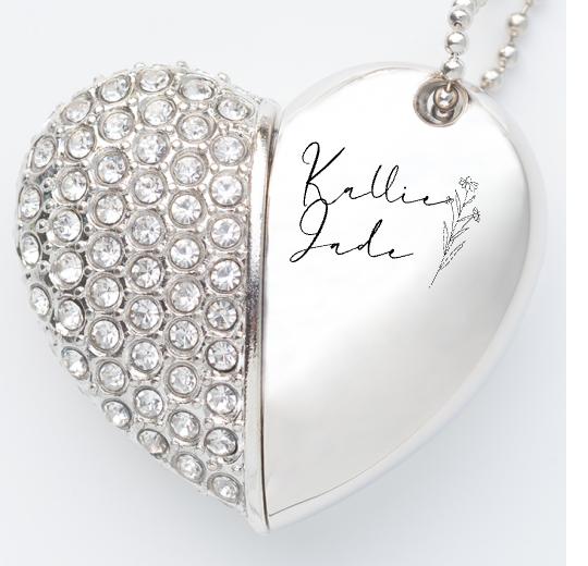 Jewelled Heart USB The Photographer's Toolbox PD Custom Product  The Photographer's Toolbox