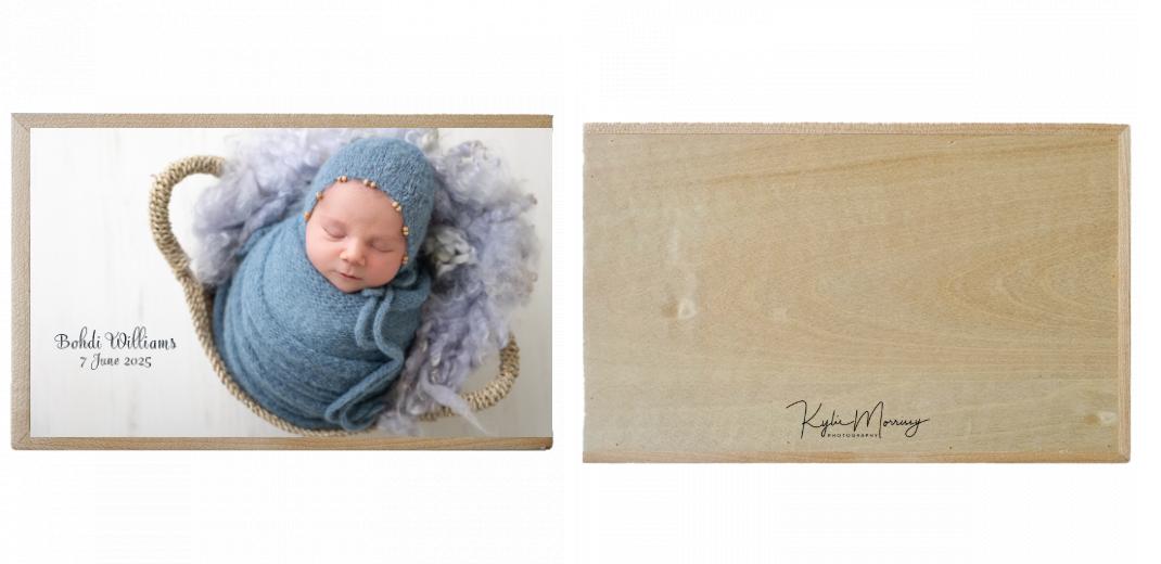 Wooden Box - Rectangle &#39;Maple&#39; (Can hold 6x4&#34; or 7x5&#34; photos) The Photographer's Toolbox PD Custom Product  The Photographer's Toolbox