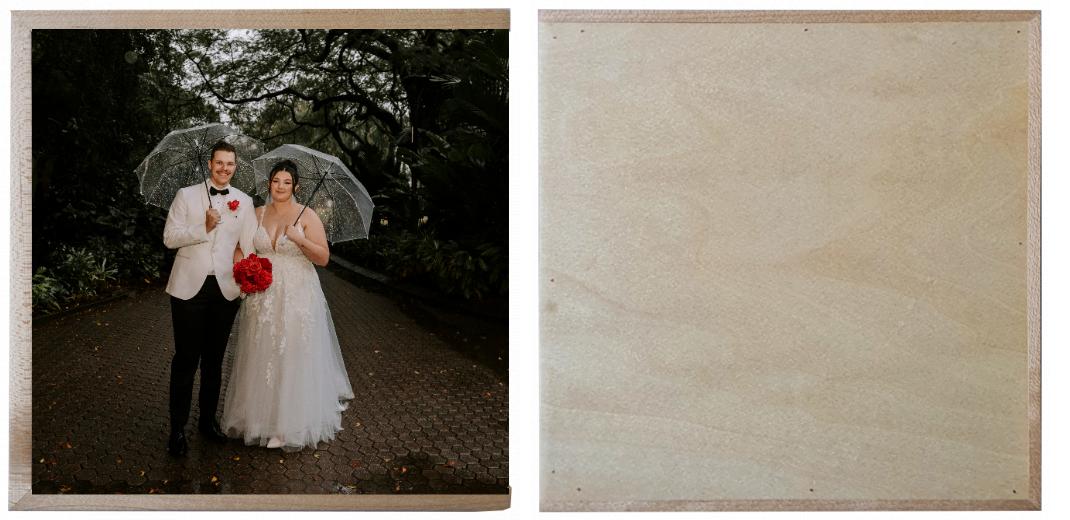 Wooden Box - Square &#39;Maple&#39; (can hold up to 6x4&#34; photos) The Photographer's Toolbox PD Custom Product  The Photographer's Toolbox