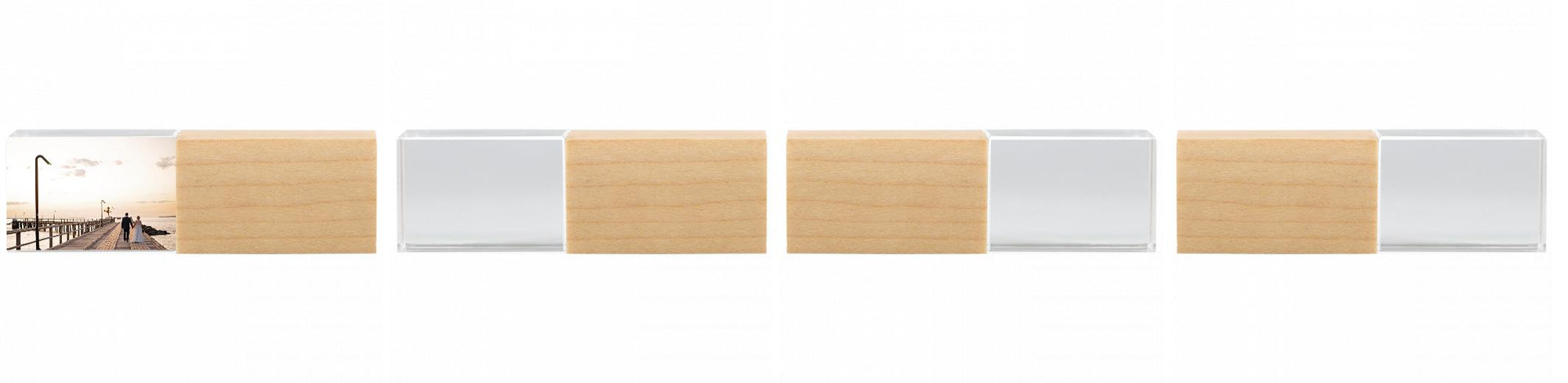 Crystal USB with Maple or Walnut Wood Lid The Photographer's Toolbox PD Custom Product  The Photographer's Toolbox