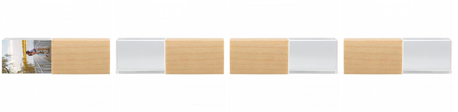 Crystal USB with Maple or Walnut Wood Lid The Photographer's Toolbox PD Custom Product  The Photographer's Toolbox