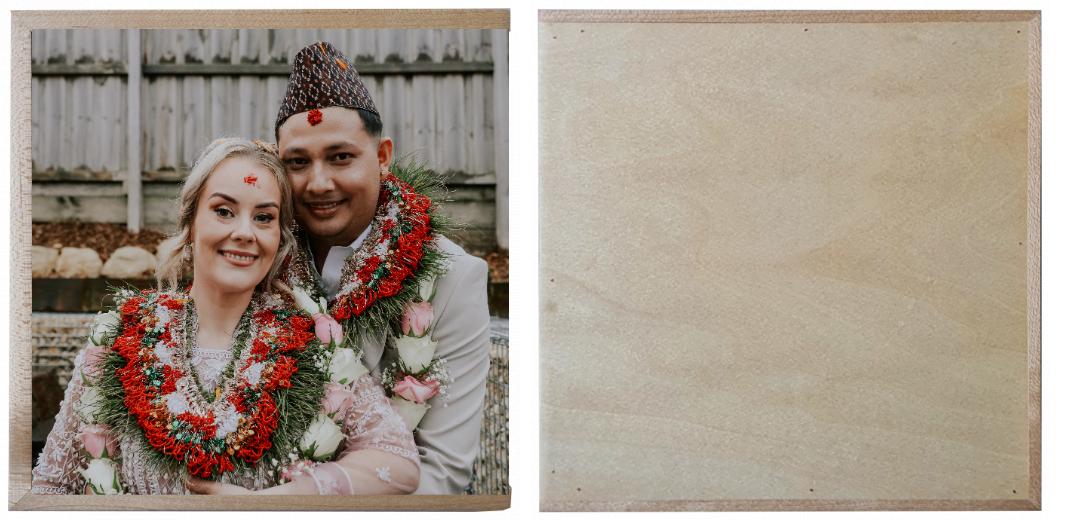 Wooden Box - Square &#39;Maple&#39; (can hold up to 6x4&#34; photos) The Photographer's Toolbox PD Custom Product  The Photographer's Toolbox