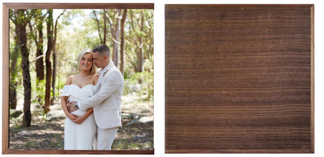 Wooden Box - Square &#39;Walnut&#39;  (Can hold 6x4&#34; photos) The Photographer's Toolbox PD Custom Product  The Photographer's Toolbox