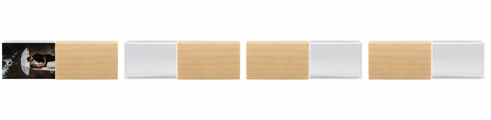 Crystal USB with Maple or Walnut Wood Lid The Photographer's Toolbox PD Custom Product  The Photographer's Toolbox