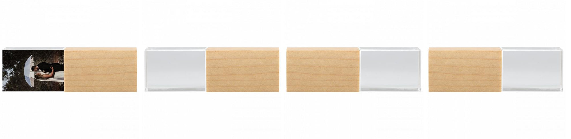 Crystal USB with Maple or Walnut Wood Lid The Photographer's Toolbox PD Custom Product  The Photographer's Toolbox