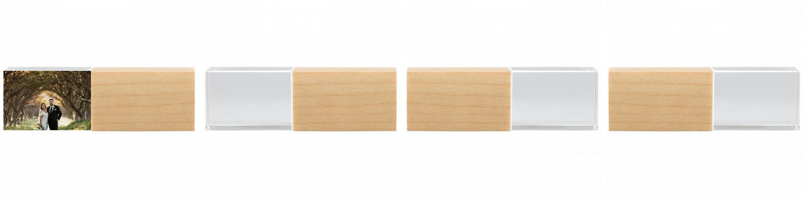 Crystal USB with Maple or Walnut Wood Lid The Photographer's Toolbox PD Custom Product  The Photographer's Toolbox