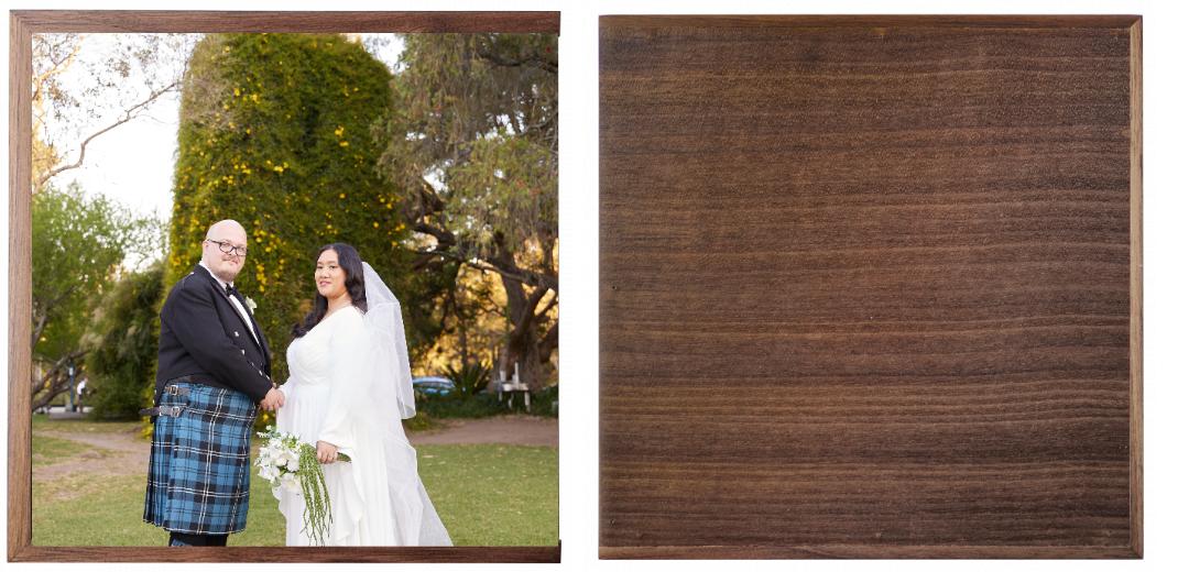 Wooden Box - Square &#39;Walnut&#39;  (Can hold 6x4&#34; photos) The Photographer's Toolbox PD Custom Product  The Photographer's Toolbox