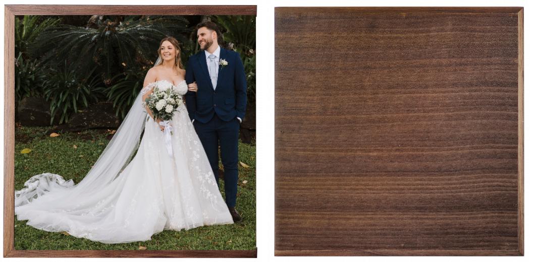 Wooden Box - Square &#39;Walnut&#39;  (Can hold 6x4&#34; photos) The Photographer's Toolbox PD Custom Product  The Photographer's Toolbox