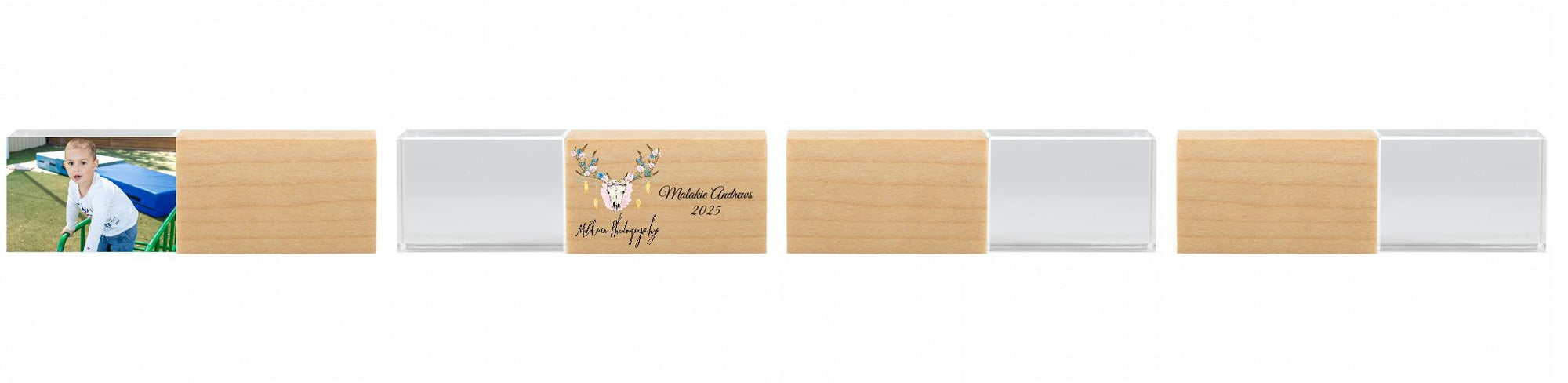 Crystal USB with Maple or Walnut Wood Lid The Photographer's Toolbox PD Custom Product  The Photographer's Toolbox