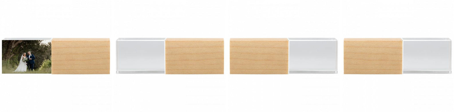 Crystal USB with Maple or Walnut Wood Lid The Photographer's Toolbox PD Custom Product  The Photographer's Toolbox