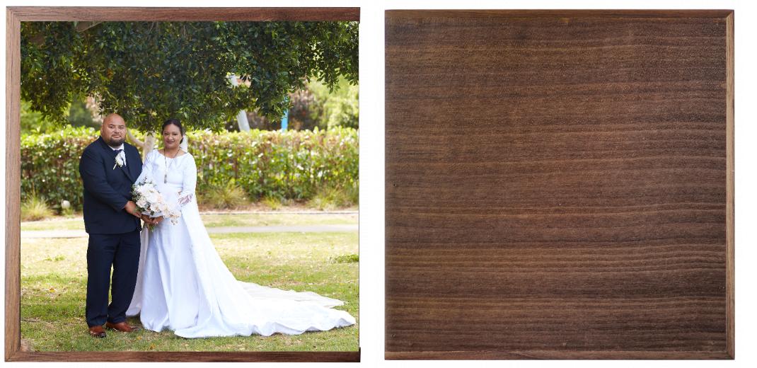 Wooden Box - Square &#39;Walnut&#39;  (Can hold 6x4&#34; photos) The Photographer's Toolbox PD Custom Product  The Photographer's Toolbox